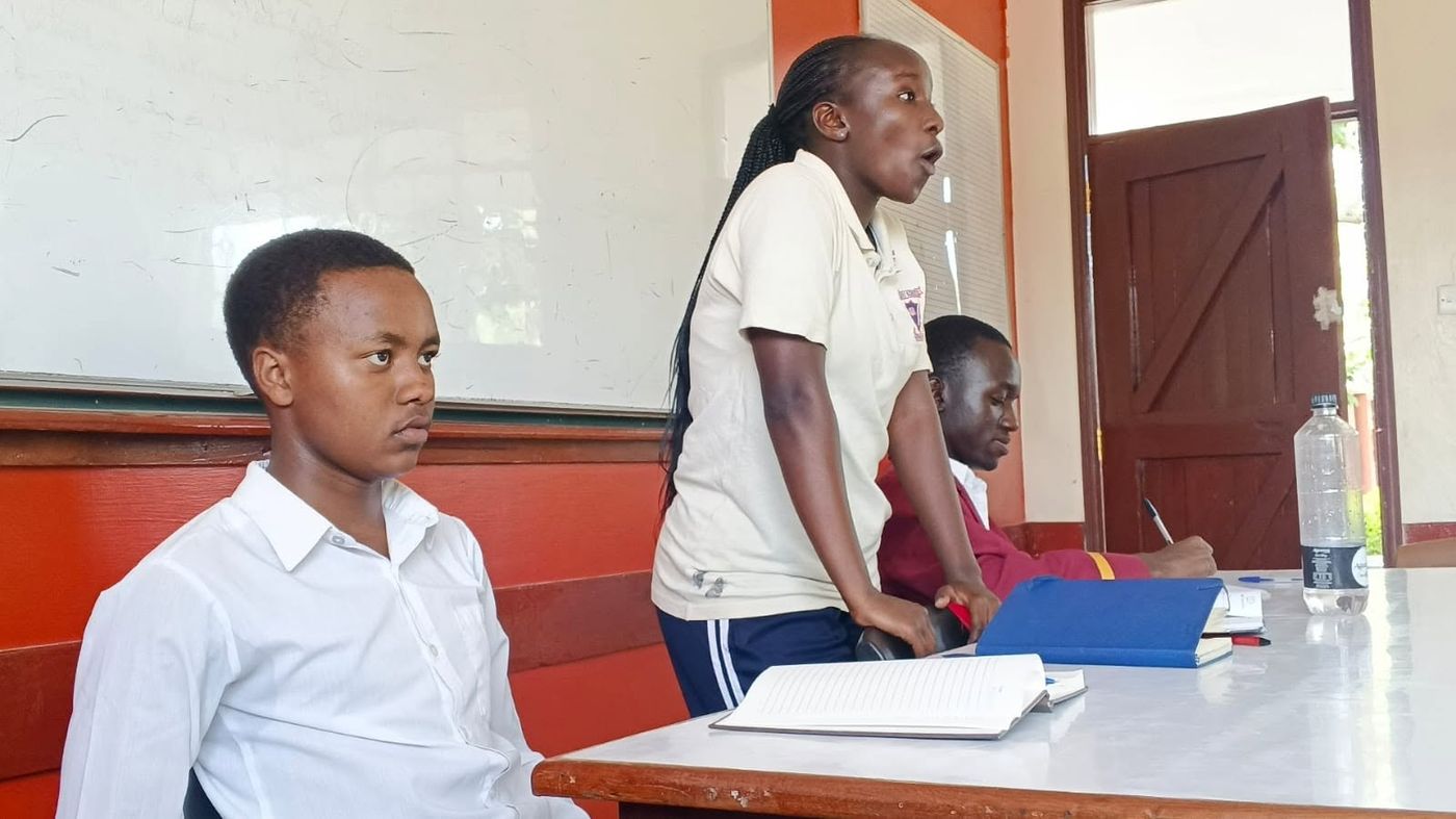 Students in a debate session